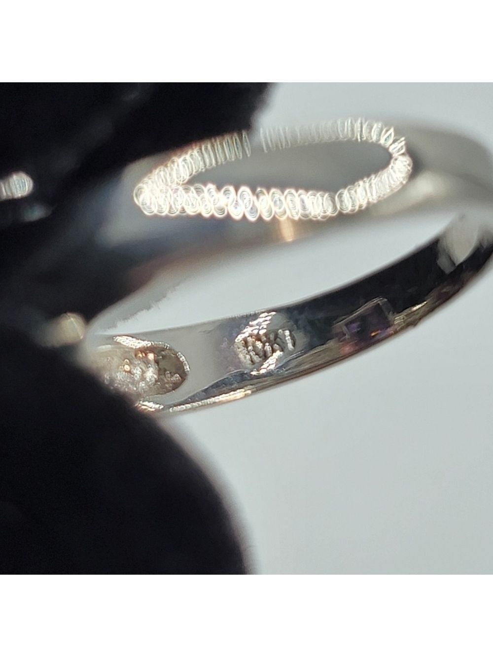 Pink Crystal Ring In Silvertone Setting #1675 - Picture 3 of 9